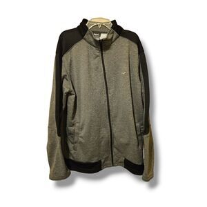 Everlast Track Jacket Mens Size L Gray Black Stretch Active Wear Zip Up Pockets